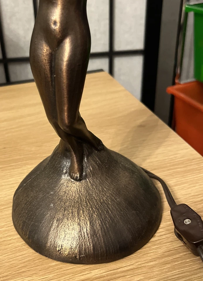 Vintage Frankart Style Art Nouveau Figural Lady  Table Lamp - Image 4 of 4