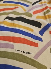 NWT HANNA ANDERSSON I AM A RAINBOW ECRU LONG JOHN PAJAMAS 100 4 55