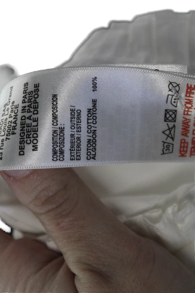 Camisa Jacadi Niños Niñas Volantes Mangas Largas Blanco Algodón Talla 12 Foto 3 de 4