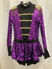 Weissman Girls Sequin Military Dance Biketard Leotard Costume