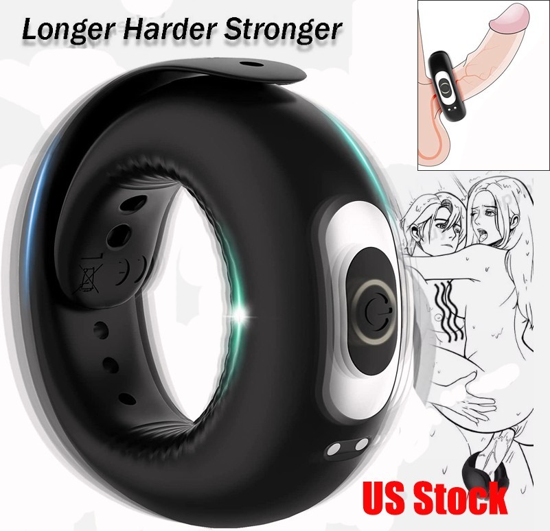 Vibrating Cock Rings Adjustable Penis Ring Silicone Rechargeable For Men  Sex Toy | eBay