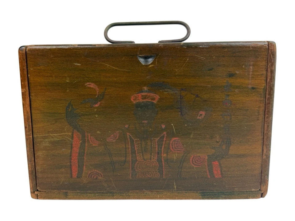 Винтажный маджонг маджонг 177 штук бамбук и бычья кость плитки винтажный - Изображение 4 из 4