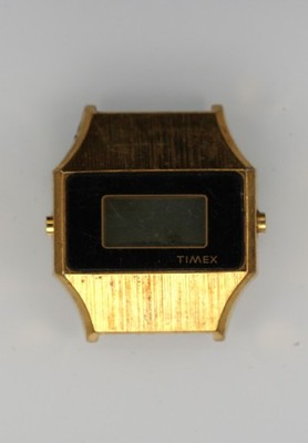 Timex Herren Uhr Vintage Gold Edelstahl Batterie Quarz NICHT FUNKTIONIEREND