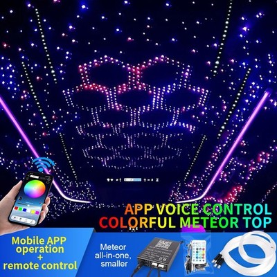 1200pc Car Headliner Meteor Starry Light Set Twinkle Ceiling Lights Fiber Optic