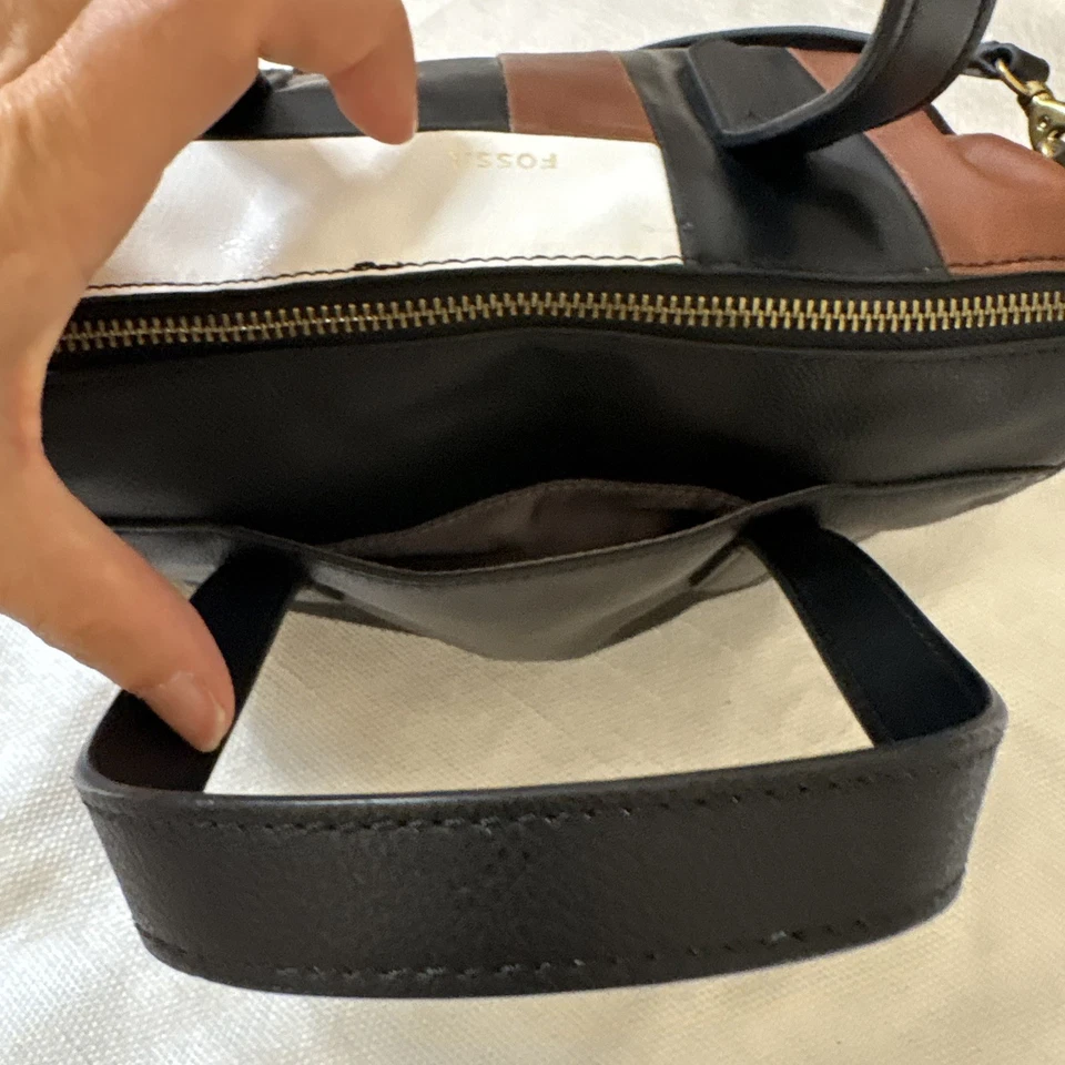 Fossil Sydney Satchel Colorblock Crossbody Handbag Purse Classic 90's Y2K Preppy - Image 3 of 4