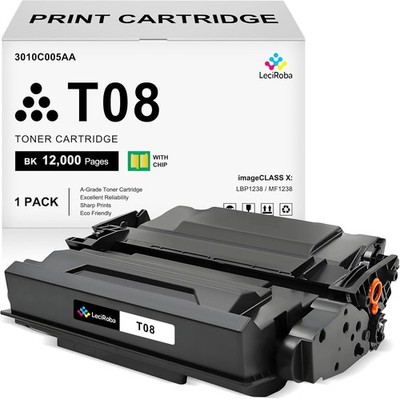 T08 Toner Cartridge for Canon imageCLASS X LBP1238 MF1238 High Yield Black