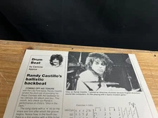 1986 VINTAGE 1PG PRINT ARTICLE DRUM BEAT WITH RANDY Castillo of OZZY OSBOURNE