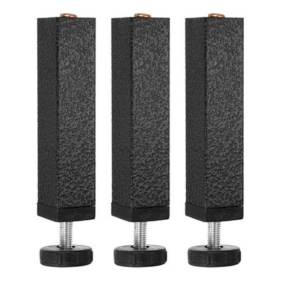 3Pcs Adjustable Height Center Support Leg 6'' Bed Support Legs Silver