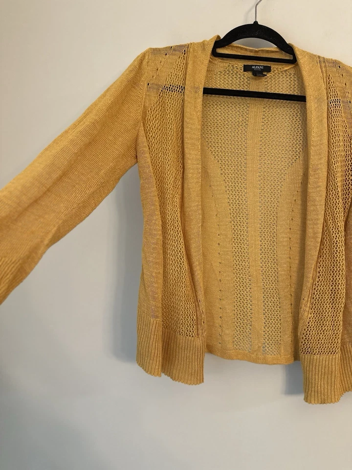 Alfani Women Yellow Mustard Sweater Size P/M - Image 2 of 3