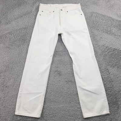 Vintage 1987 Levi's 501 White Jeans Men's 32x30 Red Batwing Made in Colombia 80s