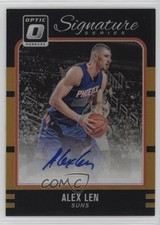 2016 Panini Donruss Optic Signature Series Gold Prizm 10/10 Alex Len #9 Auto 3c7