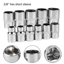 Image of Chrome Plated Hex Key Socket Wrench 38in Double Ended Metric Hexagon Sleeve
