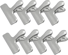 8 Pack Metal Chip Clips, 3 Inch Wide Stainless Steel Heavy Duty Food Bag Clips,