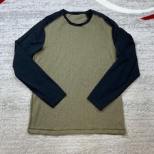 Lululemon Lululemon Surge Warm Crew Shirt XL Green Athleisure Gym Performance