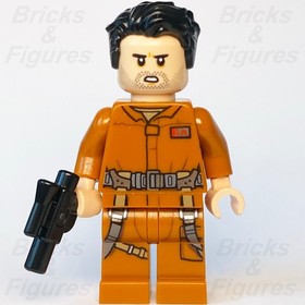 LEGO Star Wars Captain Poe Dameron Minifigure The Last Jedi 75188 Pilot Jumpsuit