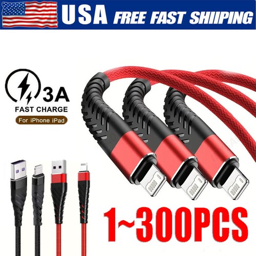 Braided Fast Charger Cable Heavy Duty USB lot Cord For iPhone 14 13 12 11 X XR 8 - $137.89