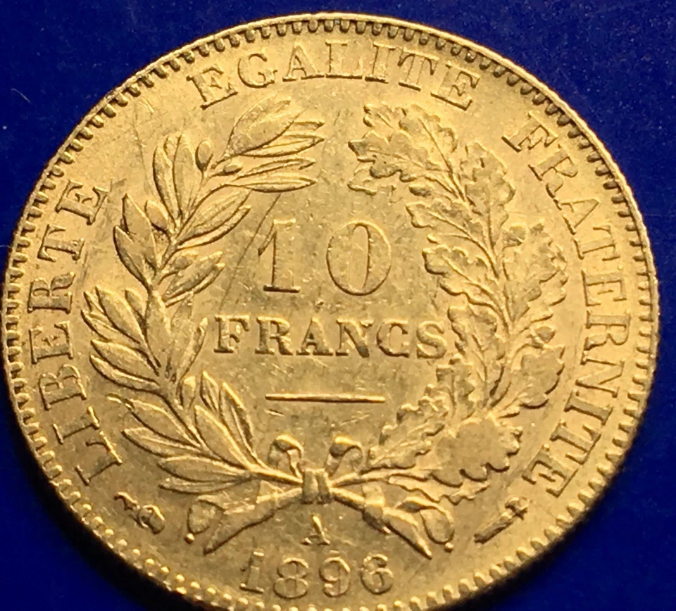22ct Gold Coin 10 Franc Ceres 1896 - Image 4 of 4