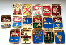 City coats of arms Vilnius Province Complete Set 16 RARE USSR Soviet badges