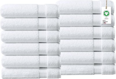 100% Organic Cotton Towels 650 GSM Plush Feather Touch Quick Dry Wash Cloth,