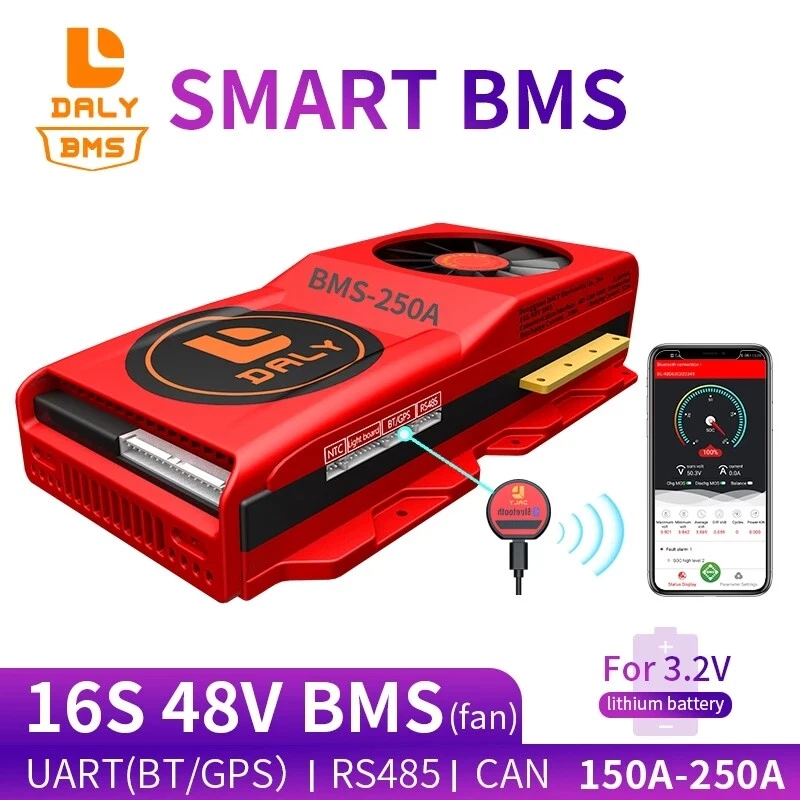Smart 16S 60V 80A 100A 120A 150A 200A 250A Li-ion LiFePO4 PCB BMS W/Balance