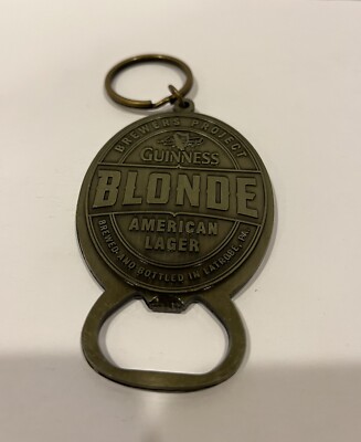 Guinness Blonde Beer American Lager Brass Bottle Opener Key