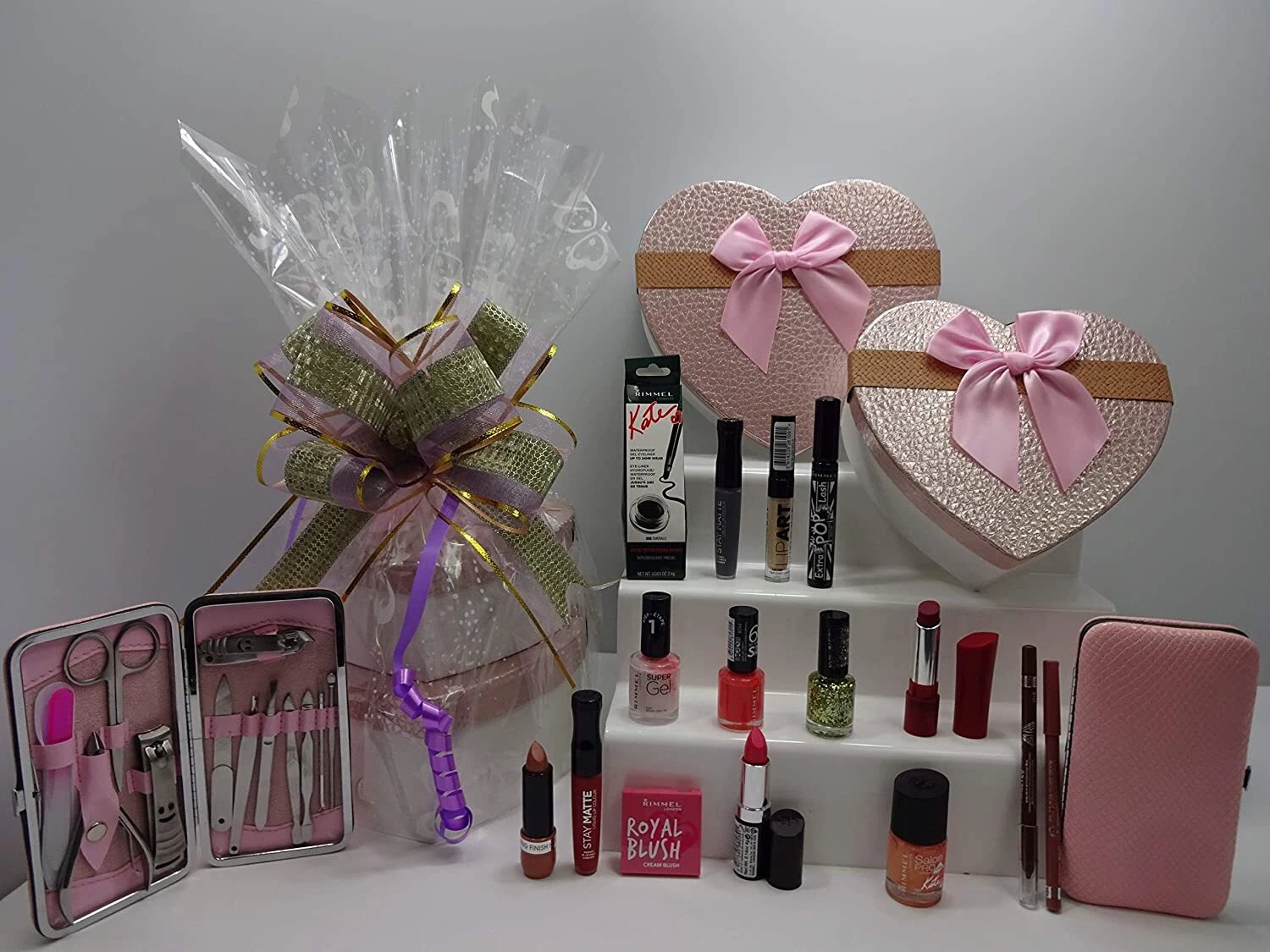Rimmel London 15pc Beauty Gift Box Hamper Double +12pc Manicure Pedicure Kit