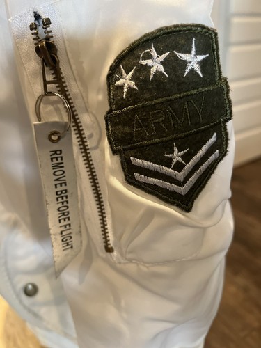 🔥🔥American Stitch Jacket White With Patches - Size XL - Picture 6 of 13