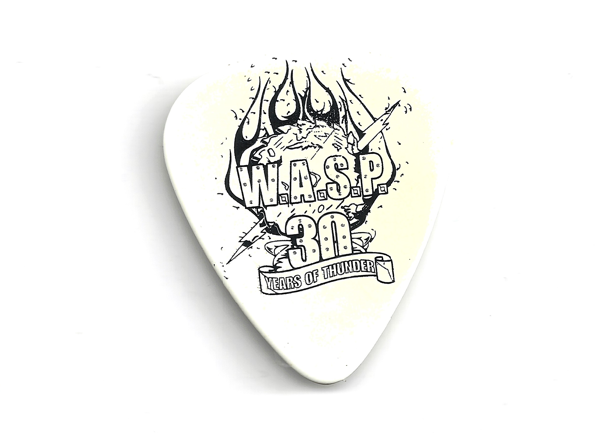 WASP Blackie Lawless Guitar Pick 2012 30 Years of Thunder