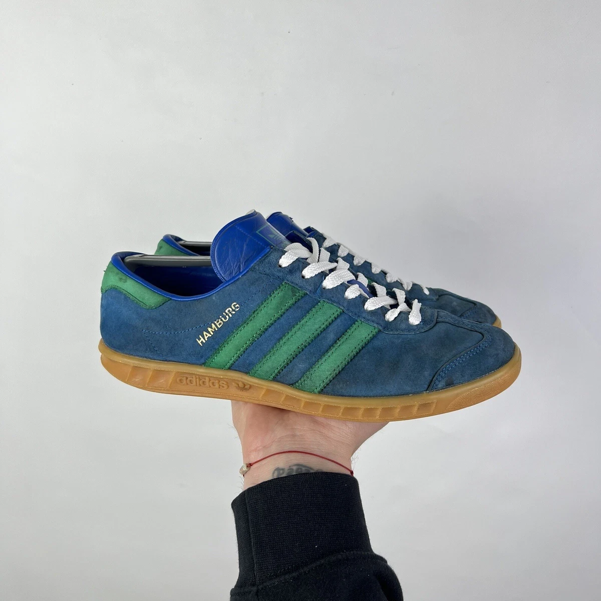 Sucio consenso Moderador Adidas Originals Hamburg US 8,5 UK 8 Blue Green Sneakers Gum City Series  Suede | eBay