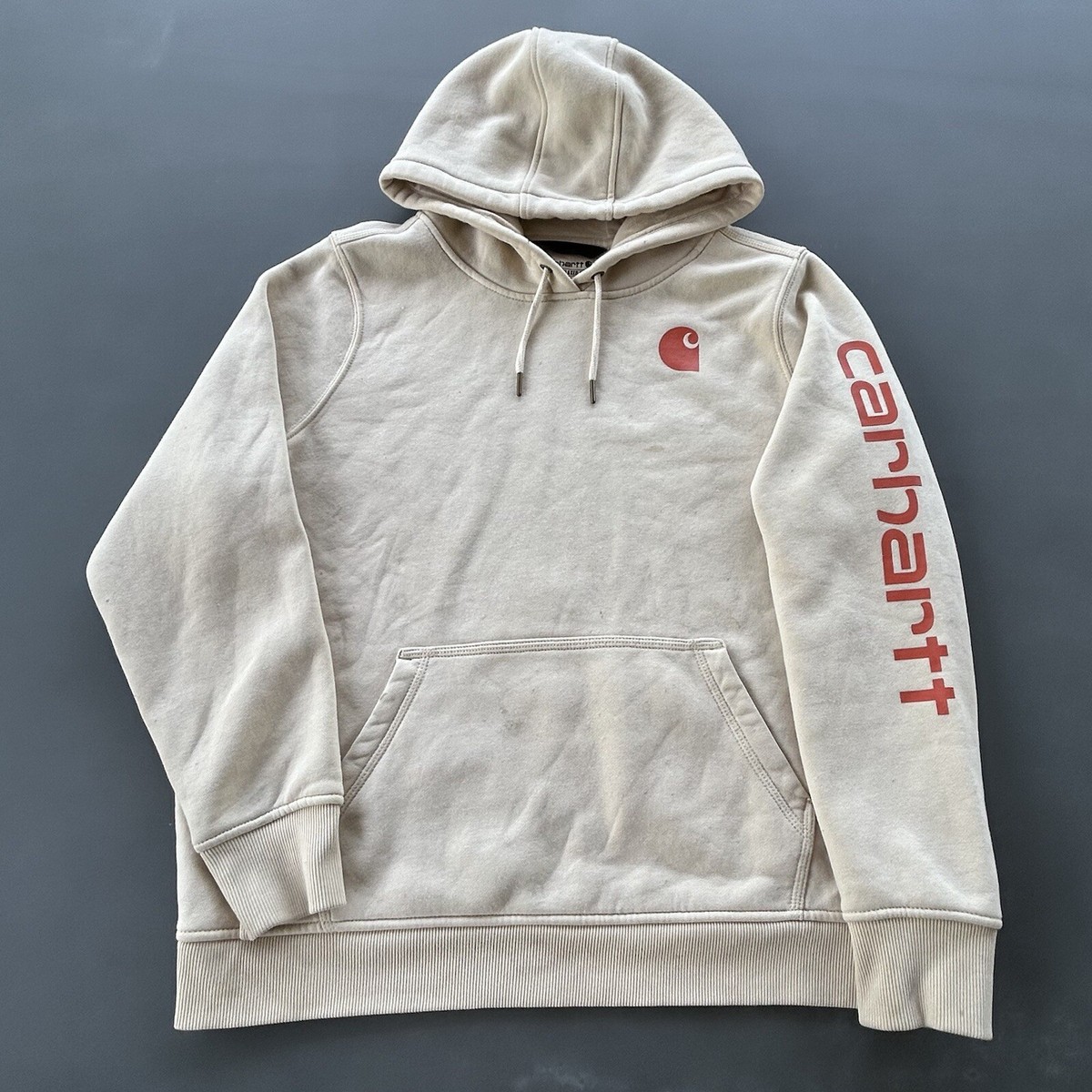 【carhartt】\"Catalogue Sweatshirt\"ロゴスウェットシャツ/beige Carhartt Loose Fit Midweight Logo Sleeve Sweatshirt | Gemplers