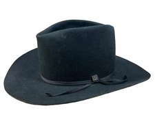 Vintage Resistol Beaver “30” Self Conforming Black Western Cowboy Hat 