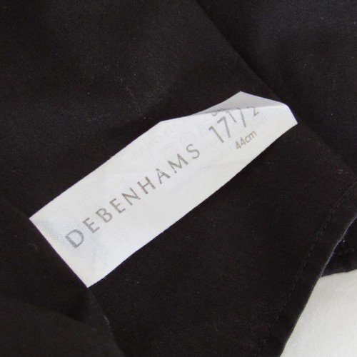 Thomas Nash black pleat front double cuff evening shirt 17.5" collar 48" chest - Picture 8 of 10