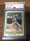 Tom Seaver Signed 1981 Donruss #422 Baseball Card Reds Autograph HOF PSA/DNA