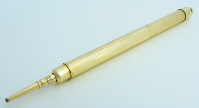 VINTAGE 14K GOLD MECHANICAL PENCIL ANTIQUE GOLD RETRACTABLE PENCIL