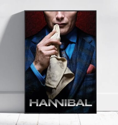 Hannibal Poster, Mads Mikkelsen Wall Art, Rolled Print, TV Series Poster 