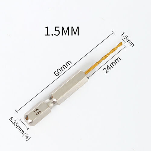HSS Bohrer Satz mit Sechskantschaft 1/4 Metallbohrer Spiralbohrer 1.5mm Bis 13mm - Bild 9 von 38
