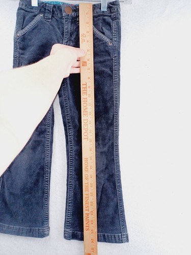 Ellemenno Pants Kid Girls Black 6 corduroy Stretch Cotton Blend Adjustable Waist - Picture 5 of 8