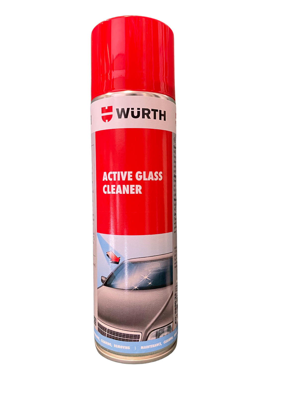 WURTH ACTIVE GLASS FOAM CLEANER SINGLE / TWIN PACK 500ml WINDOW SMOOTH