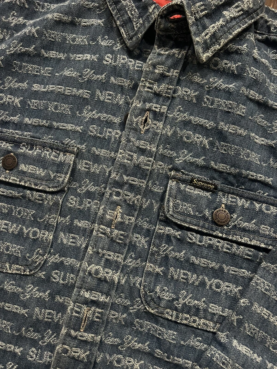 FW22 supreme Multi Jacquard Denim Shirt