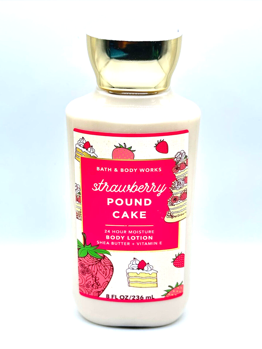 BATH & BODY WORKS BODY LOTION SHEA BUTTER STRAWBERRY POUND CAKE 8 FL OZ NEW  | eBay