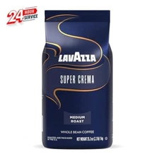 Lavazza Super crema Whole Bean Coffee, Medium Espresso Roast 2.2 Lbs