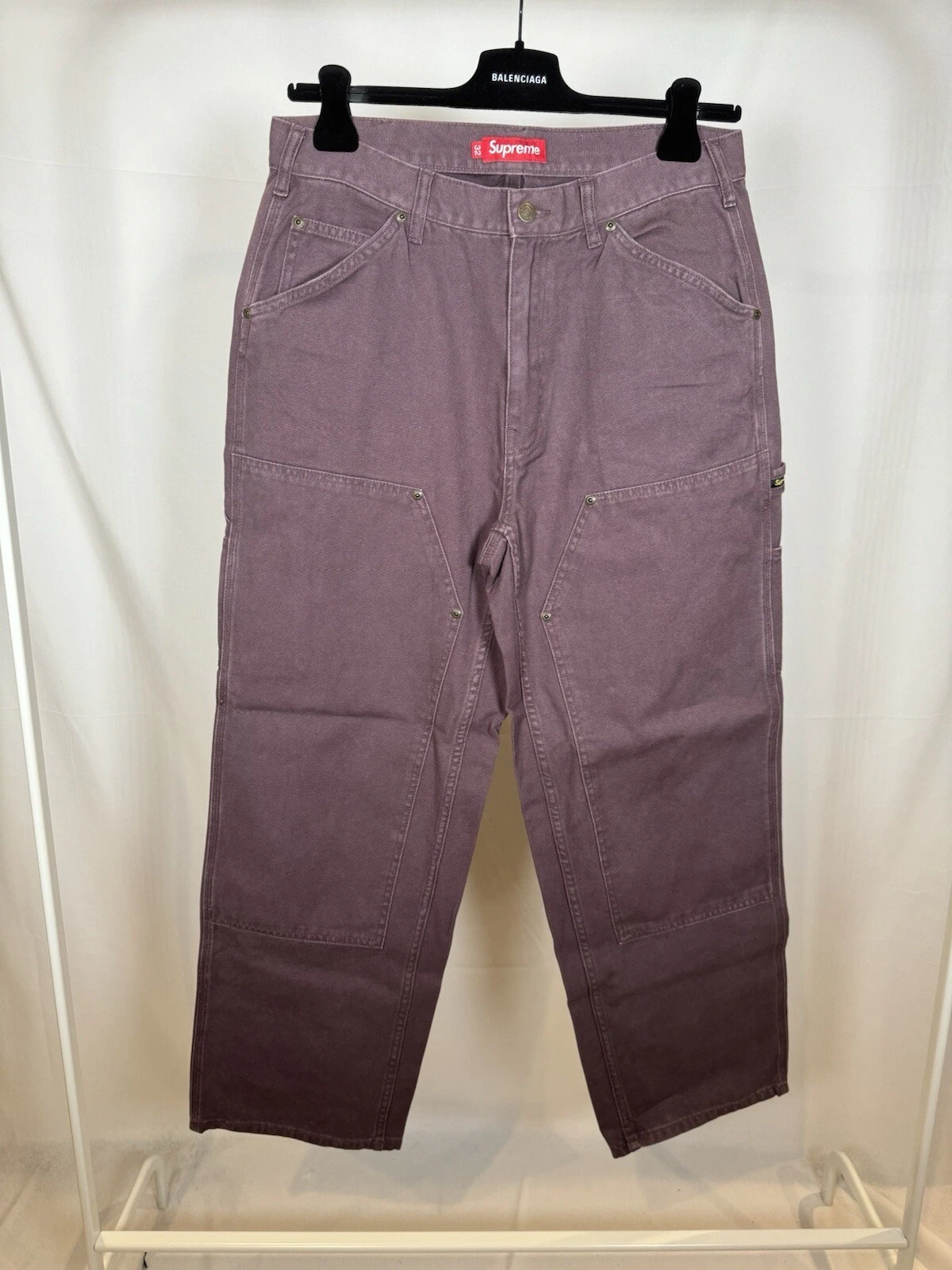 Pantalon de peintre double genou Supreme prune