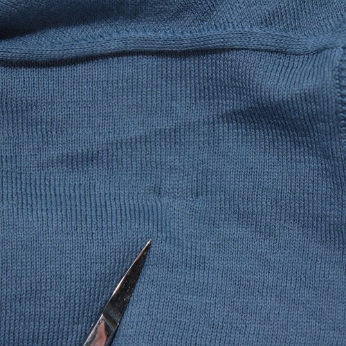 Maglione pullover Fedeli nuovo con etichette taglia 54 US XL in tinta unita blu 100% cotone - Foto 11 di 11