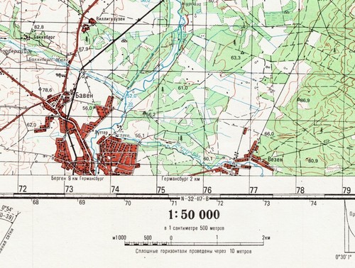Mapa Topográfico Militar Soviético Ruso - MUNSTER (Alemania) 1:50 000, REIMPRESO - Imagen 5 de 7