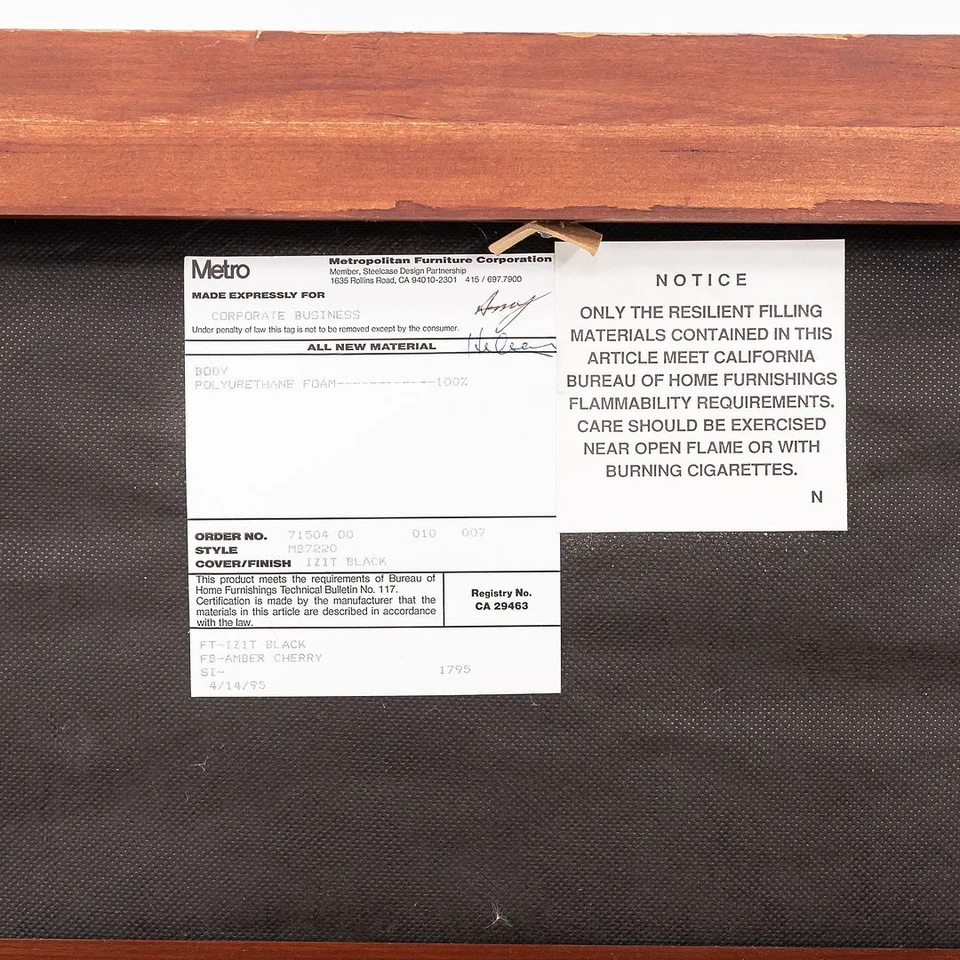 1995 Brian Kane for Metropolitan Three Seater Mission Bench in Cherry 2x Avail - Image 4 of 4