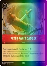 Lorcana Peter Pan's Dagger 135/216 Rise of the Floodborn NM FOIL
