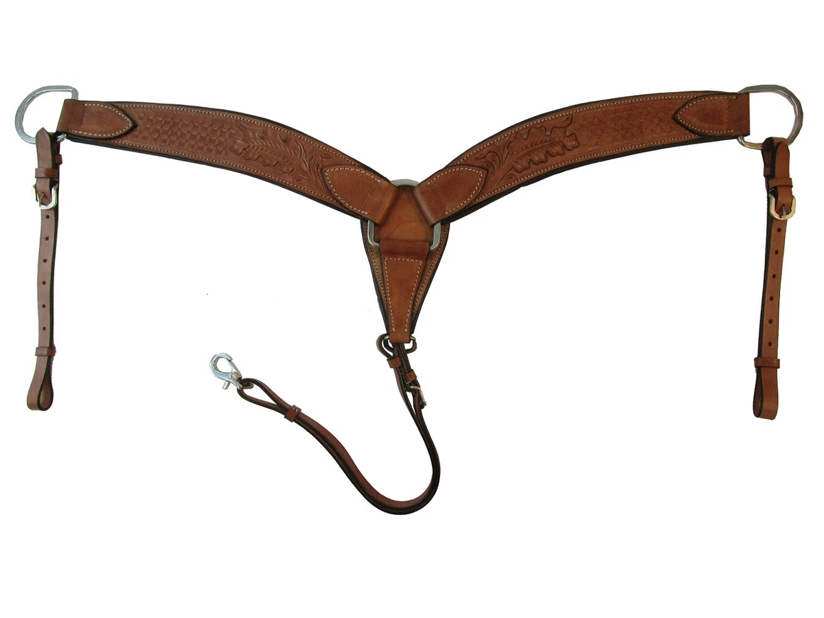 Collier Tête Et Poitrine En Cuir Pour Cheval - Style Western Vintage - Taille Unique