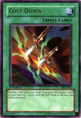 1x Cost Down - DCR-053 - Ultra Rare - 1st Edition Damaged DCR - Dark Crisis Yu-G