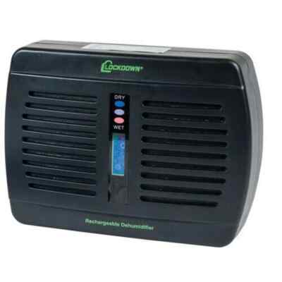 Lockdown Rechargeable Dehumidifier Black Compact Design - 1092878