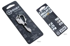 Geekey Multi-tool, THE Original Stainless Steel Key shaped  EDC Tool, Great Gift
